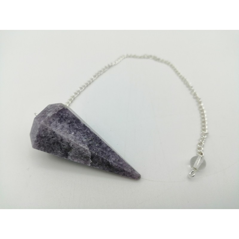 0499CK084 7  PENDULUM  CHAKRA LEPIDOLITE