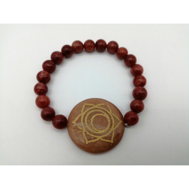 0500CK084 6  BRACCIALE CHAKRA CORNIOLA