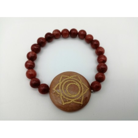 0500CK084 6  BRACCIALE CHAKRA CORNIOLA