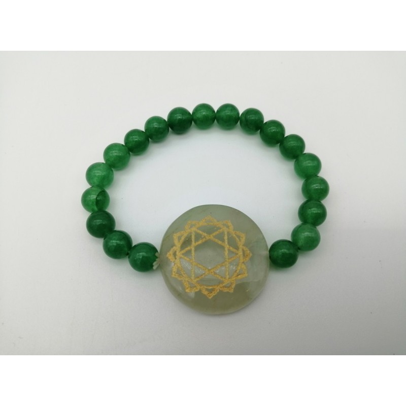 0500CK084 7  BRACCIALE CHAKRA AVVENTURINA VERDE