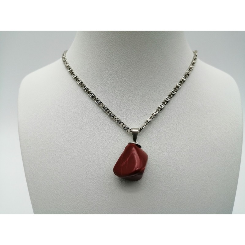 0561DR016 13  CIONDOLO PICCOLO DIASPRO ROSSO