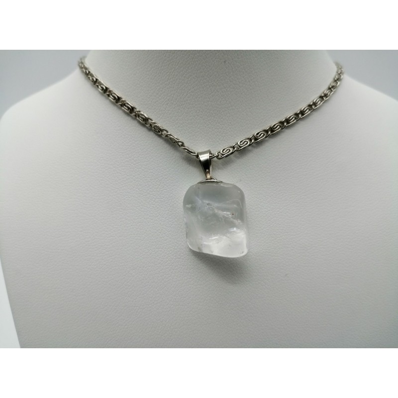 0561QB016 11  CIONDOLO PICCOLO QUARZO BIANCO