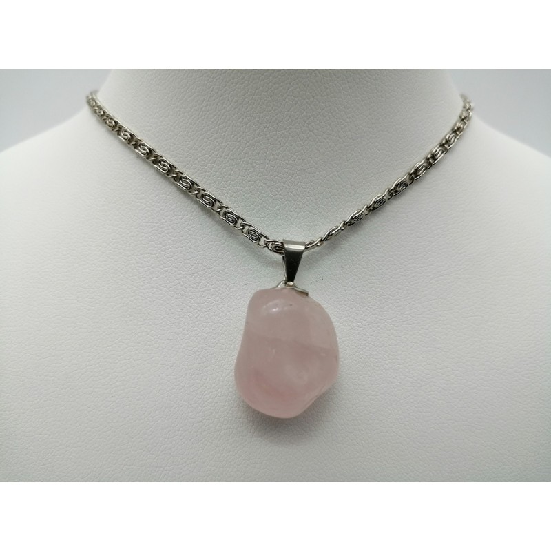 0561QR016 17  CIONDOLO PICCOLO QUARZO ROSA