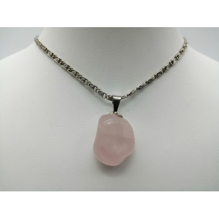 0561QR016 17  CIONDOLO PICCOLO QUARZO ROSA