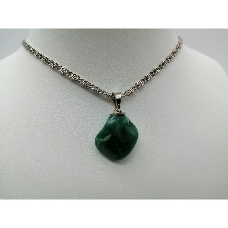 0561QV016 4  CIONDOLO PICCOLO QUARZO VERDE