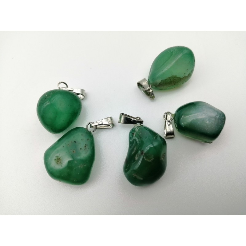 0562AD016 13  CIONDOLO MEDIO AGATA VERDE