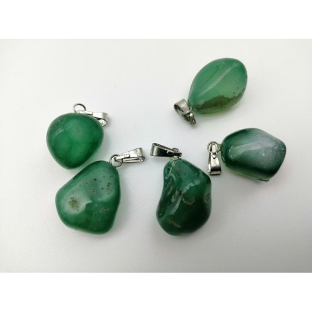 0562AD016 13  CIONDOLO MEDIO AGATA VERDE