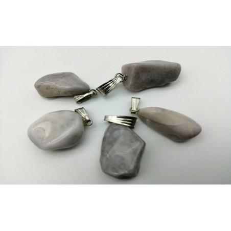 0562AG016 38  CIONDOLO MEDIO AGATA GRIGIA