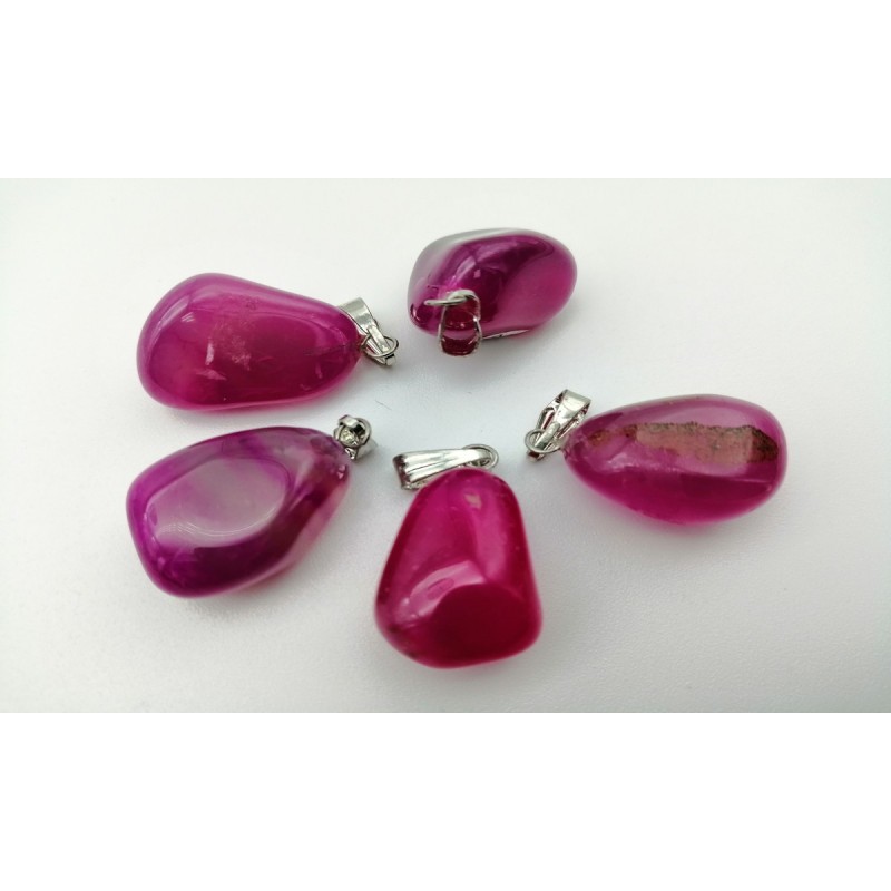 0562AS016 27  CIONDOLO MEDIO AGATA ROSA