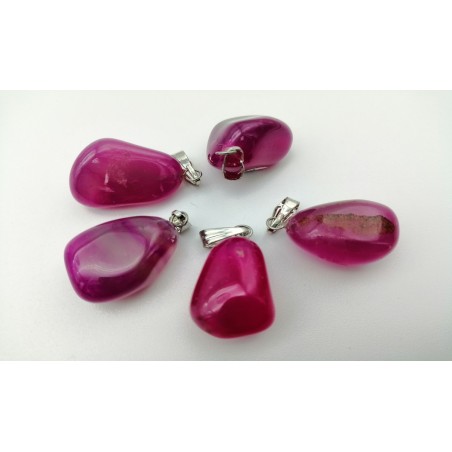 0562AS016 27  CIONDOLO MEDIO AGATA ROSA