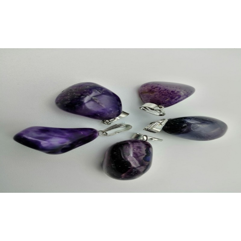 0562AV016 36  CIONDOLO MEDIO AGATA VIOLA