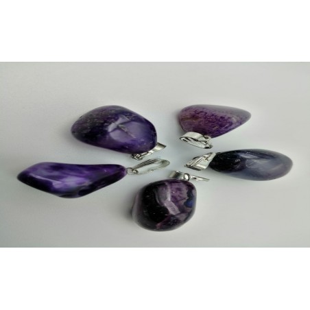 0562AV016 36  CIONDOLO MEDIO AGATA VIOLA