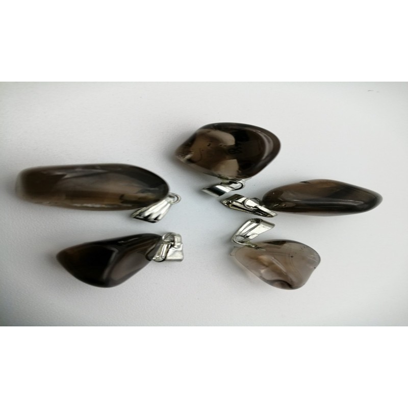 0562QF016 22  CIONDOLO MEDIO QUARZO FUME'