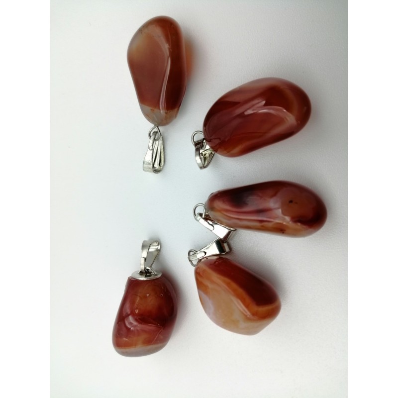 0562RA016 11  CIONDOLO MEDIO AGATA ROSSA