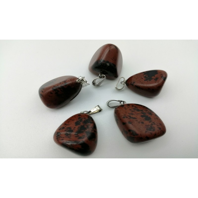 0562SI016 19  CIONDOLO MEDIO OSSIDIANA MOGANO