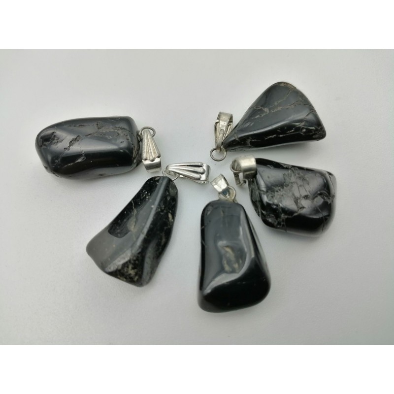 0562TN016 10  CIONDOLO MEDIO TORMALINA NERA