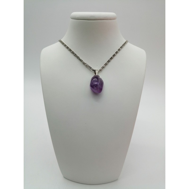 0563AE016 12  CIONDOLO GRANDE AMETISTA