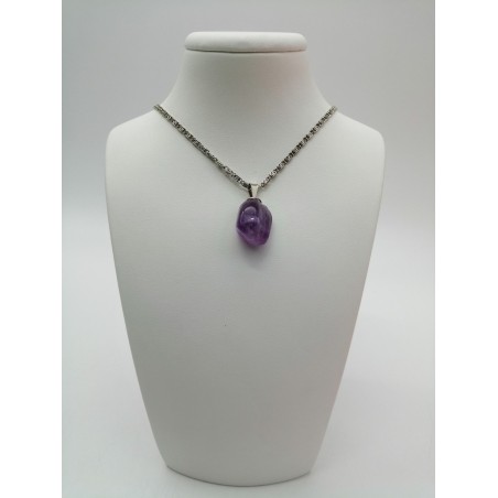 0563AE016 12  CIONDOLO GRANDE AMETISTA