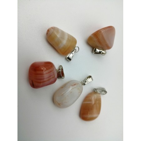 0563AP016 3  CIONDOLO GRANDE AGATA ARANCIO