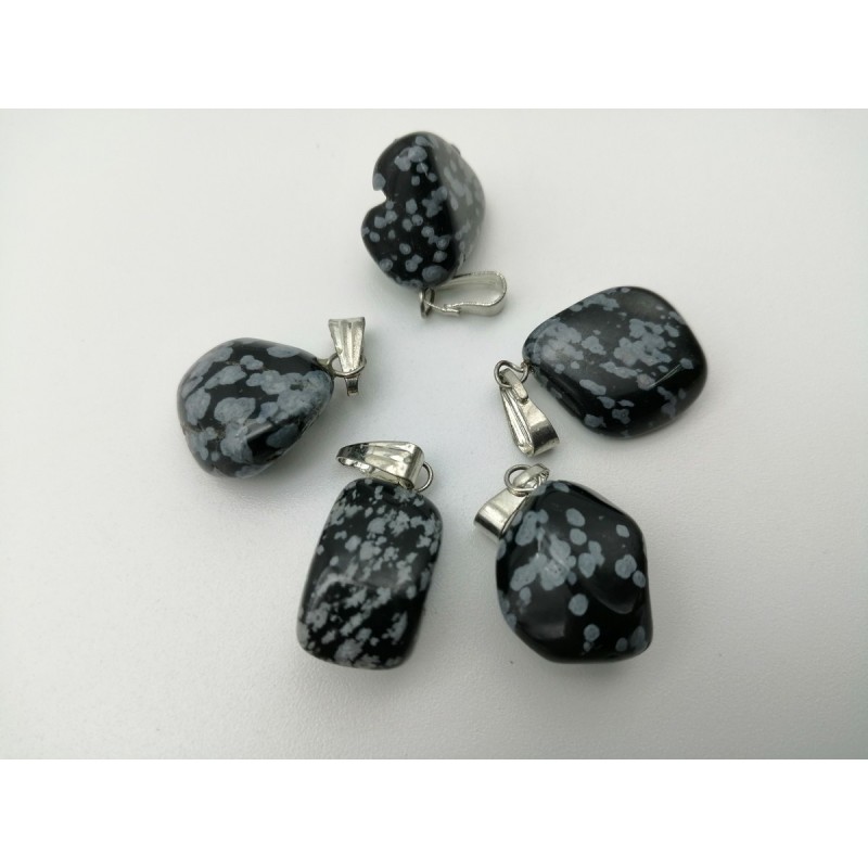 0563FN016 20  CIONDOLO GRANDE FIOCCO DI NEVE