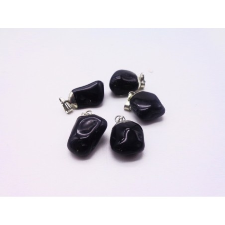 0563ON016 25  CIONDOLO GRANDE ONICE NERO