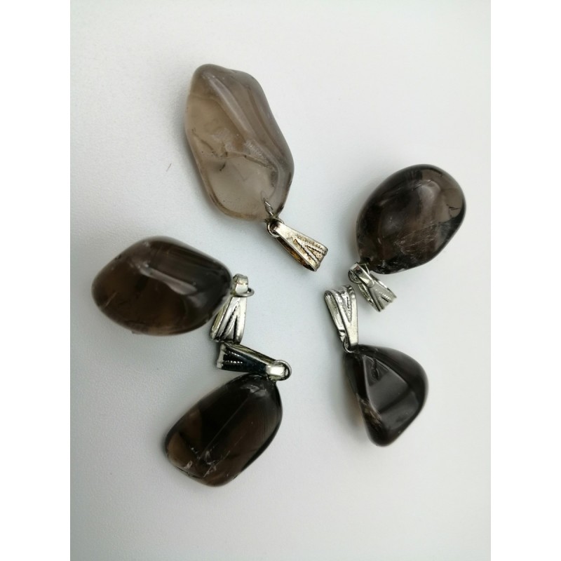 0563QF016 4  CIONDOLO GRANDE QUARZO FUME'