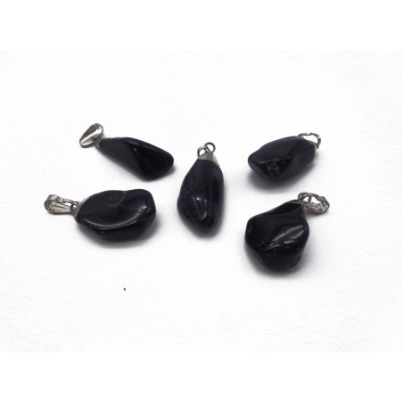 0563TN016 24  CIONDOLO GRANDE TORMALINA NERA