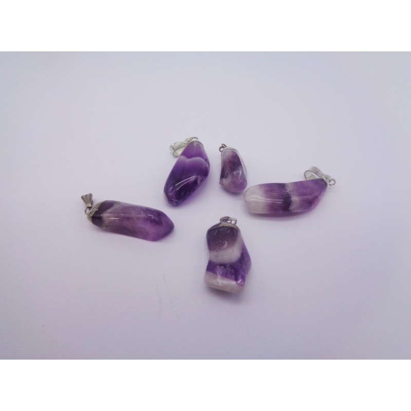 0564AF016 3  CIONDOLO AMETISTA CHEVRON