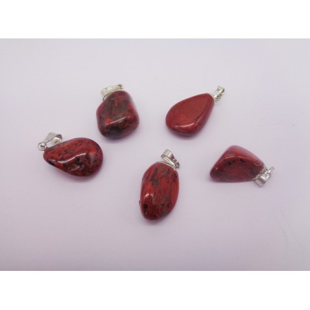 0564DR016 9  CIONDOLO DIASPRO ROSSO