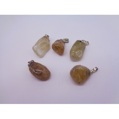 0564QO016 12  CIONDOLO QUARZO RUTILATO