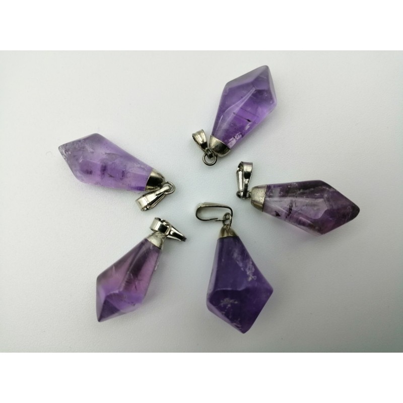 0565AE016 1  CIONDOLO A PUNTA AMETISTA