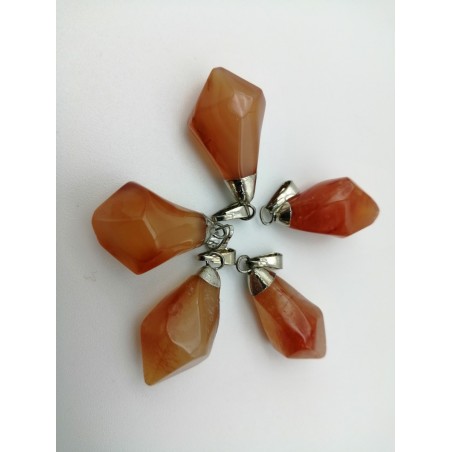 0565AP016 24  CIONDOLO A PUNTA AGATA ARANCIO