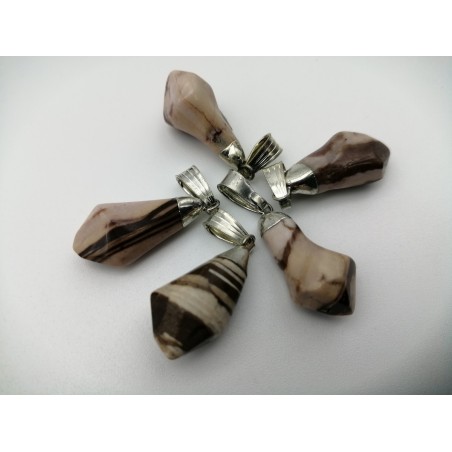 0565DZ016 8  CIONDOLO A PUNTA DIASPRO ZEBRA