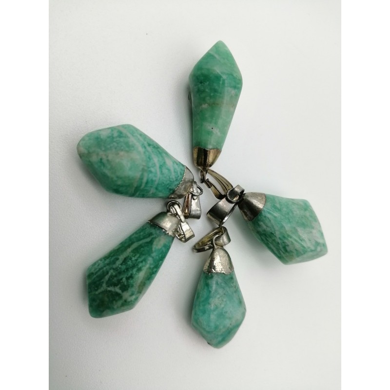 0565MZ016 22  CIONDOLO A PUNTA AMAZZONITE