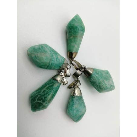 0565MZ016 22  CIONDOLO A PUNTA AMAZZONITE