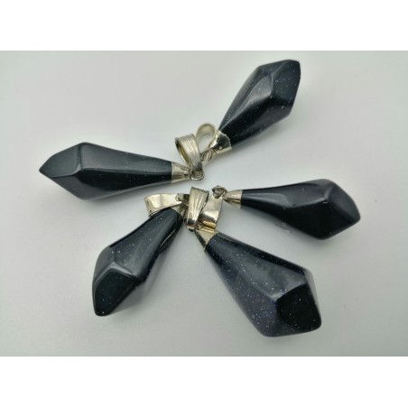 0565PB016 15  CIONDOLO A PUNTA PIETRA SOLE BLU