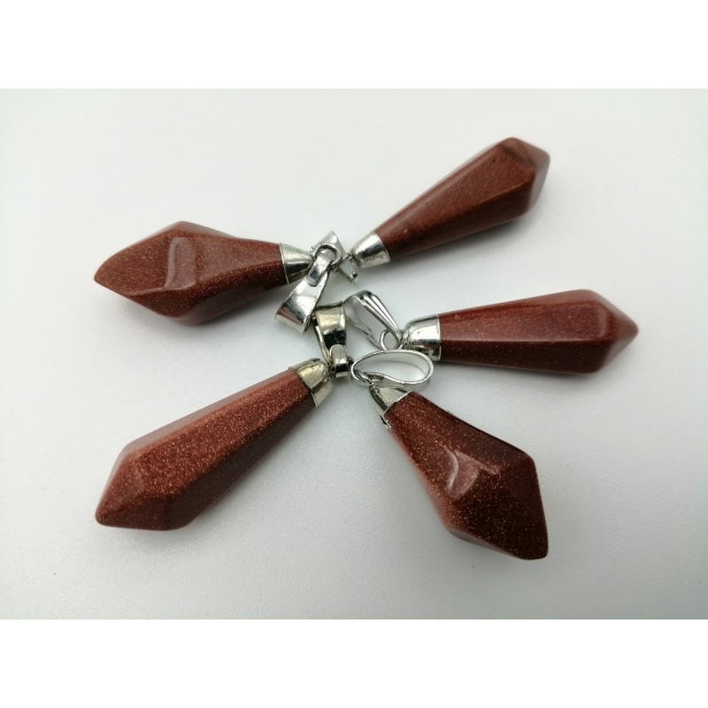 0565PO016 6  CIONDOLO A PUNTA PIETRA SOLE ORO