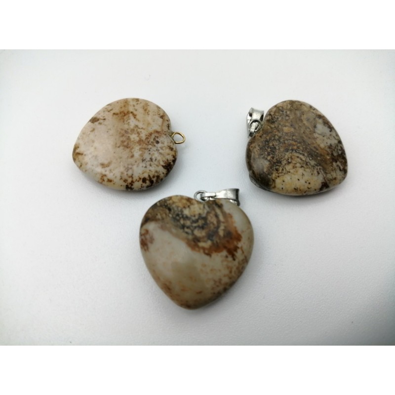 0566DP016 6  CIONDOLO CUORE PICCOLO DIASPRO