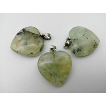 0566EP016 3  CIONDOLO CUORE PICCOLO PREHNITE
