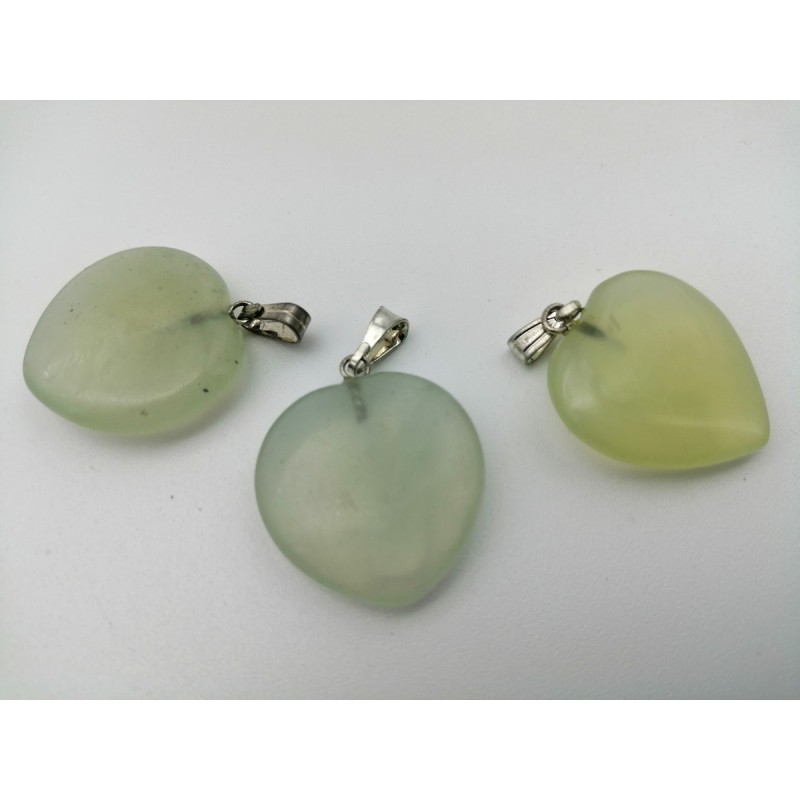 0566GT016 7  CIONDOLO CUORE PICCOLO GIADA