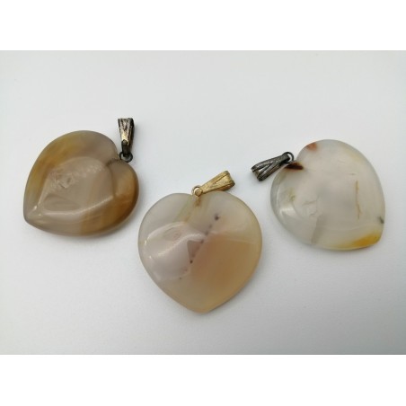 0567AT016 12  CIONDOLO CUORE GRANDE AGATA