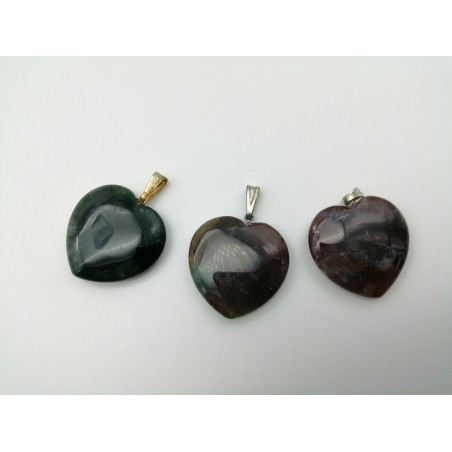 0567DY016 18  CIONDOLO CUORE GRANDE DIASPRO FANCY