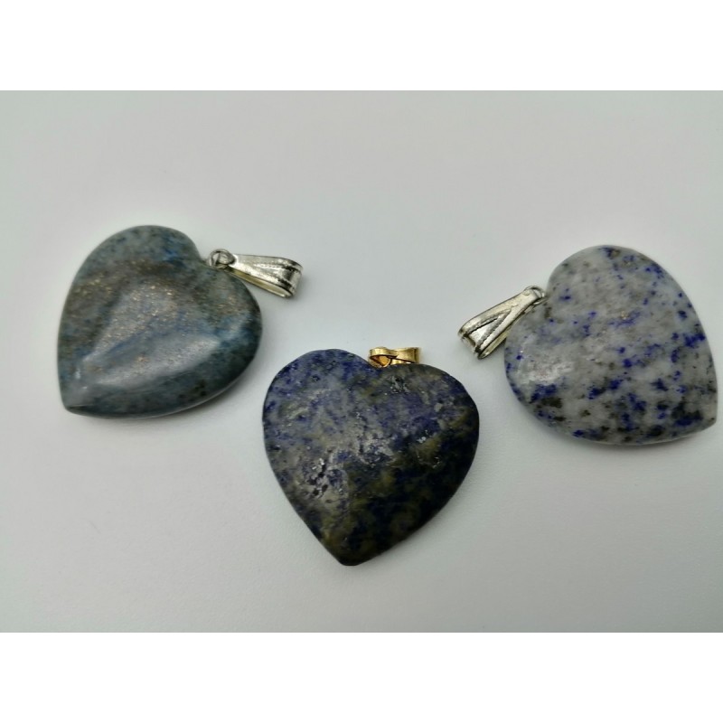 0567LS016 5  CIONDOLO CUORE GRANDE LAPISLAZZULI