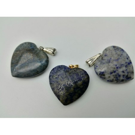 0567LS016 5  CIONDOLO CUORE GRANDE LAPISLAZZULI