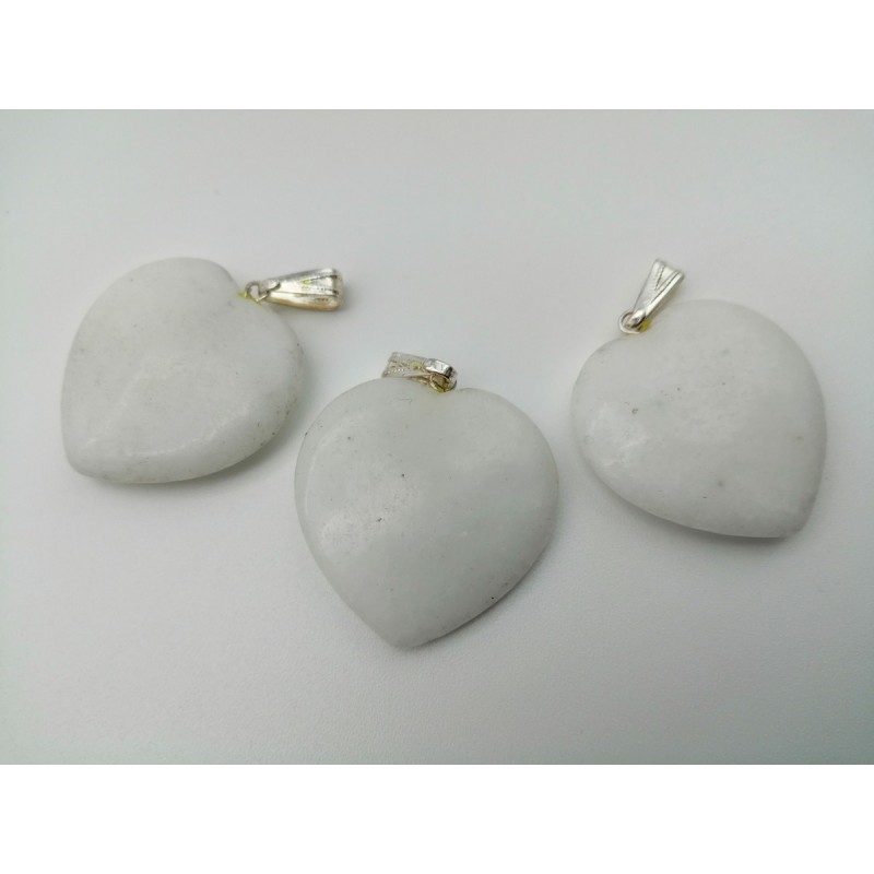 0567QL016 13  CIONDOLO CUORE GRANDE QUARZO LATTE