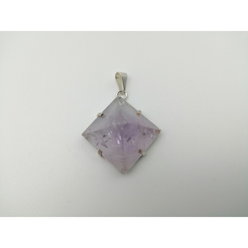 0568AE016 19  CIONDOLO PIRAMIDE AMETISTA