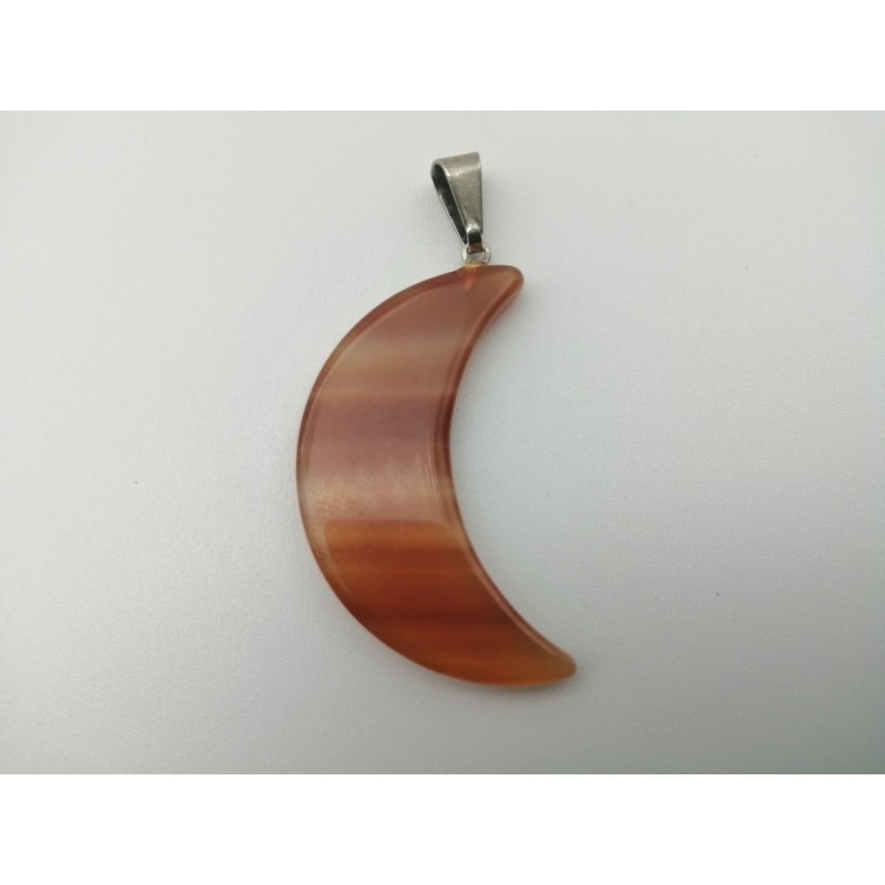 0568AT016 10  CIONDOLO LUNA AGATA NATURALE