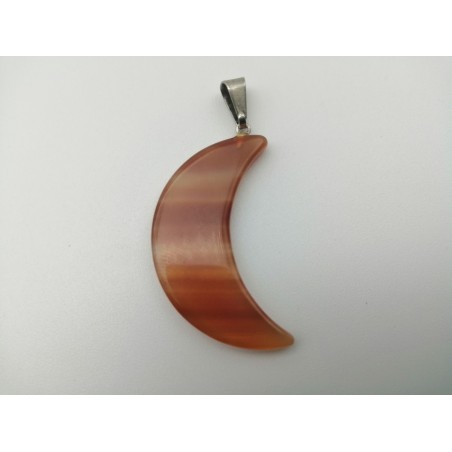 0568AT016 10  CIONDOLO LUNA AGATA NATURALE