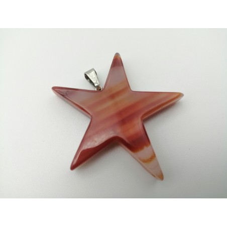 0568AT016 9  CIONDOLO STELLA AGATA NATURALE