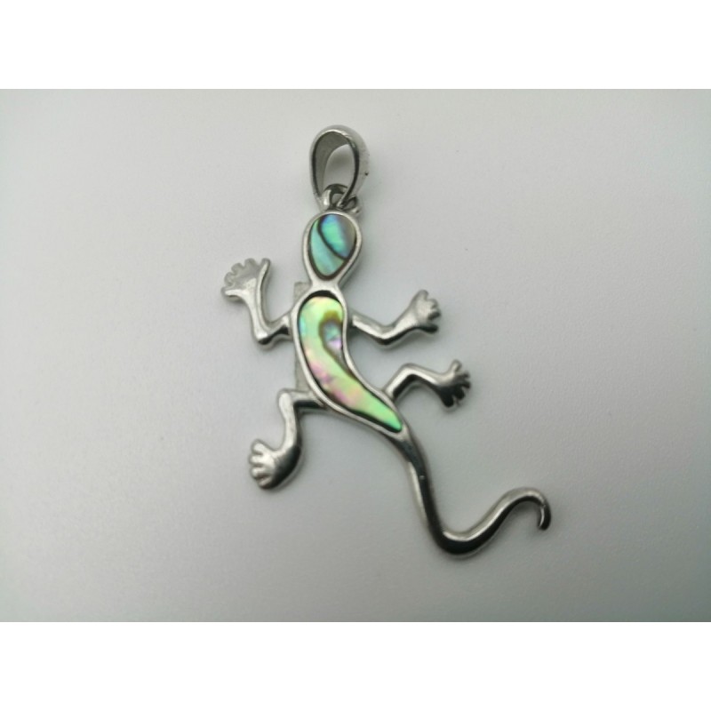 0568BA016 7  CIONDOLO GECO ABALONE